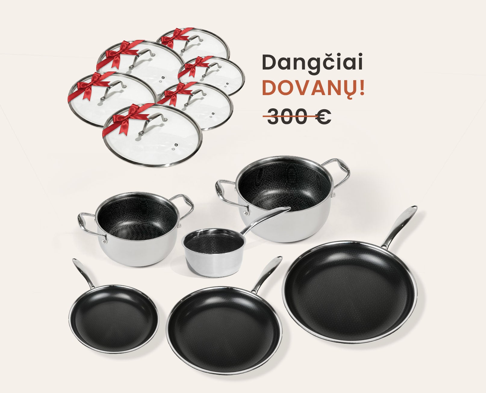 12 gabalu Hoto™ pannu un katlu komplekts