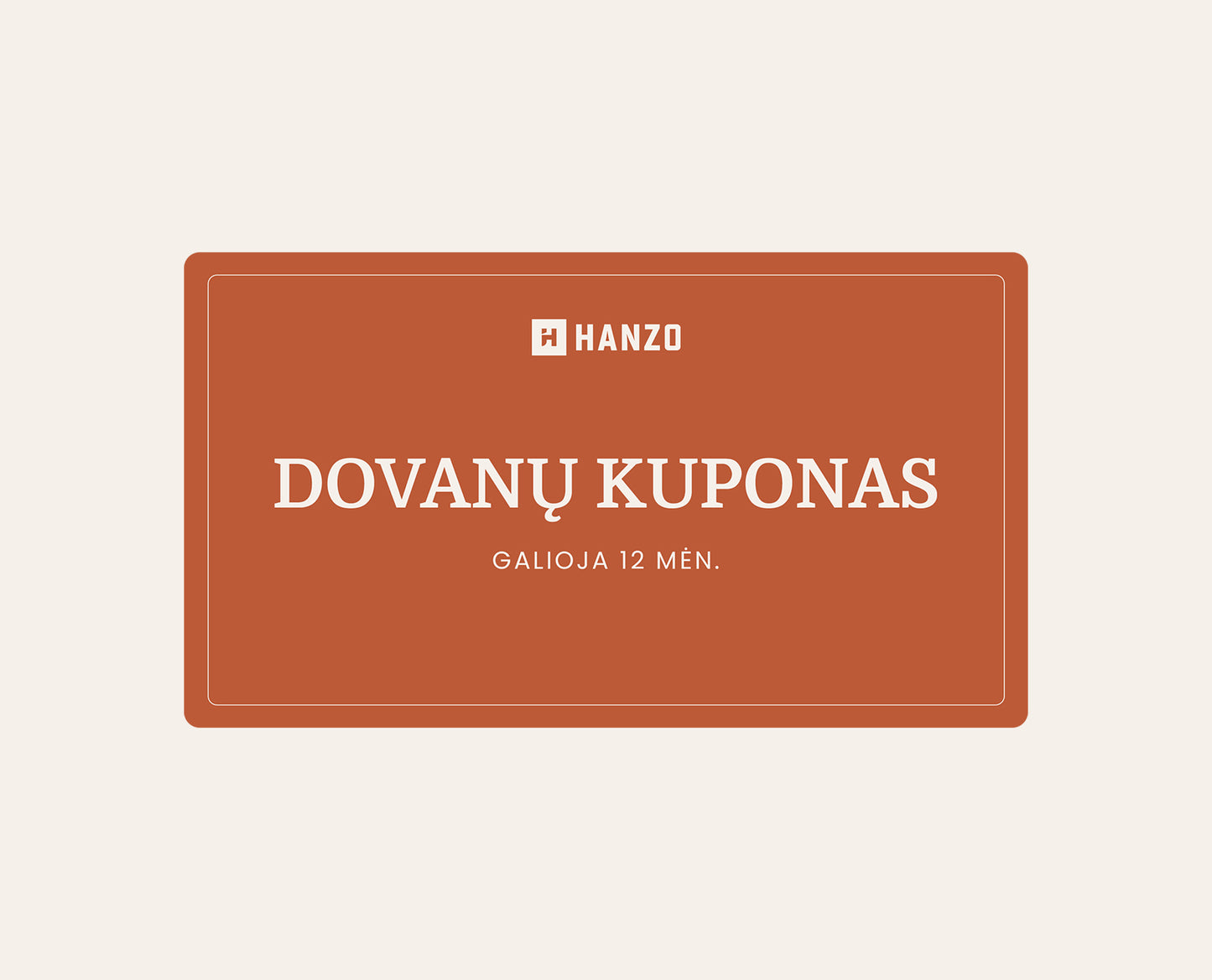 Hanzo dovanų kuponas