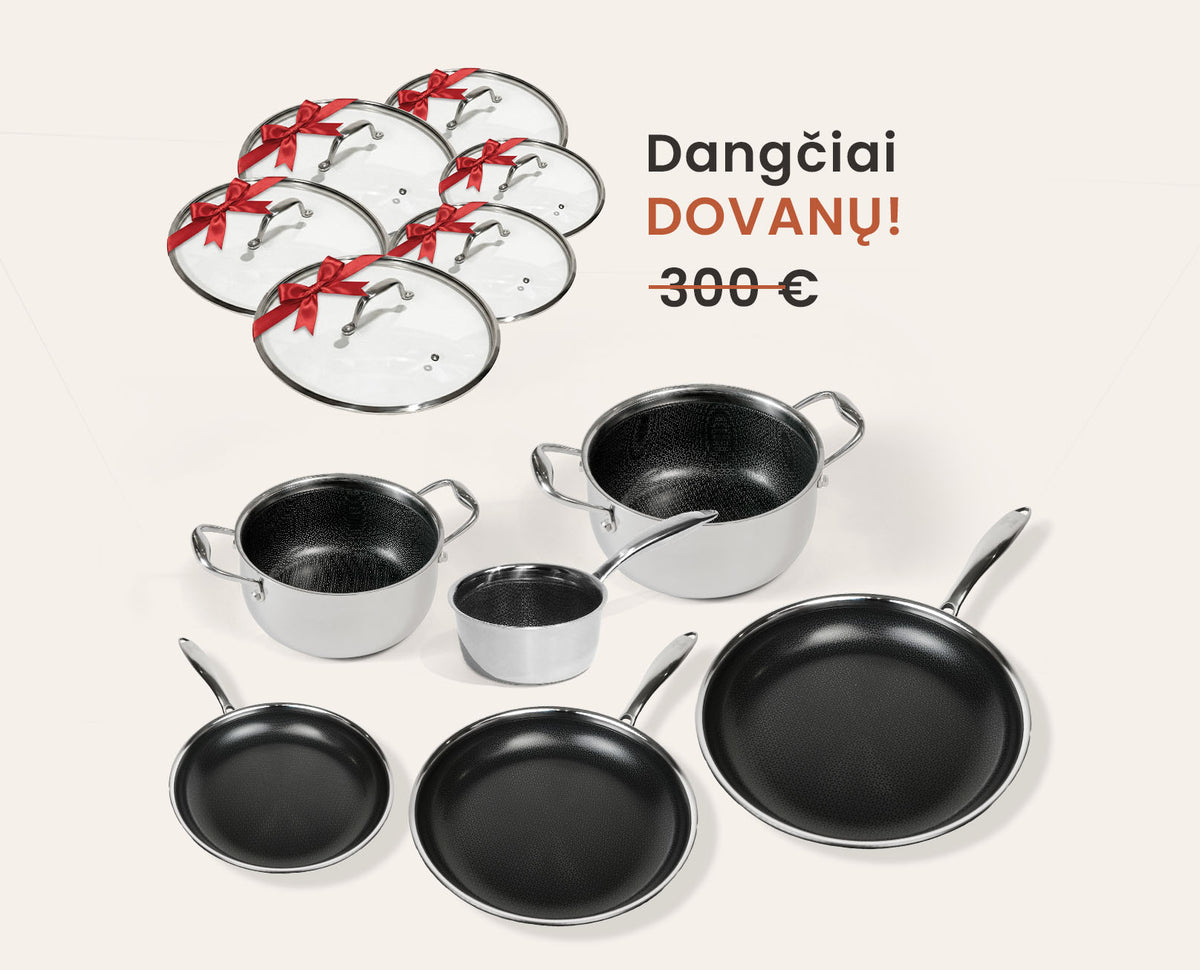 12 gabalu Hoto™ pannu un katlu komplekts